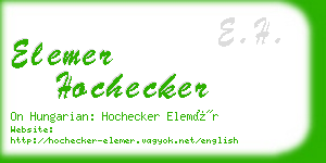 elemer hochecker business card